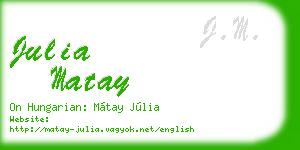 julia matay business card